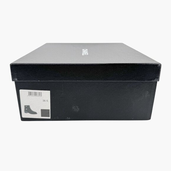 Chanel CC Turnlock Ankle Boot Size 36.5 US 5.5-6 Black Leather Moto Biker Bootie - Picture 15 of 15